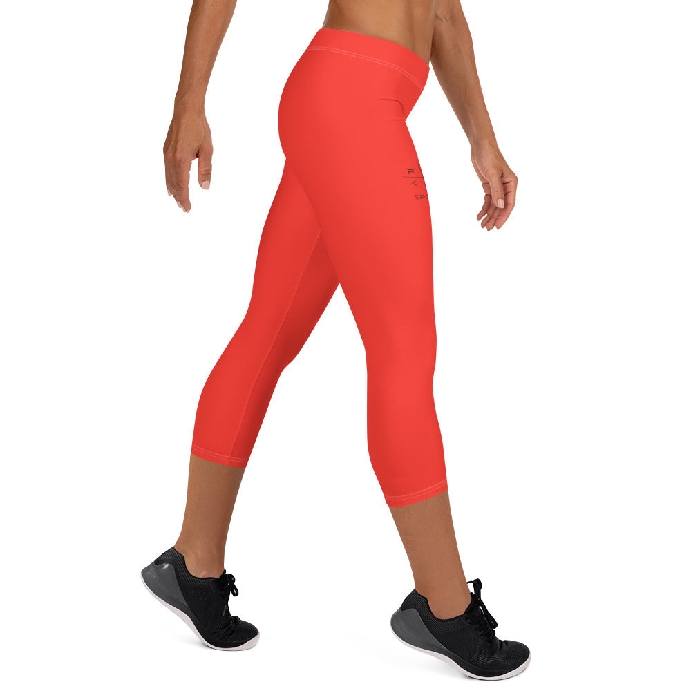 Cherry Charm FLAKOUT Sport Women's Capri Leggings - FLAKOUT