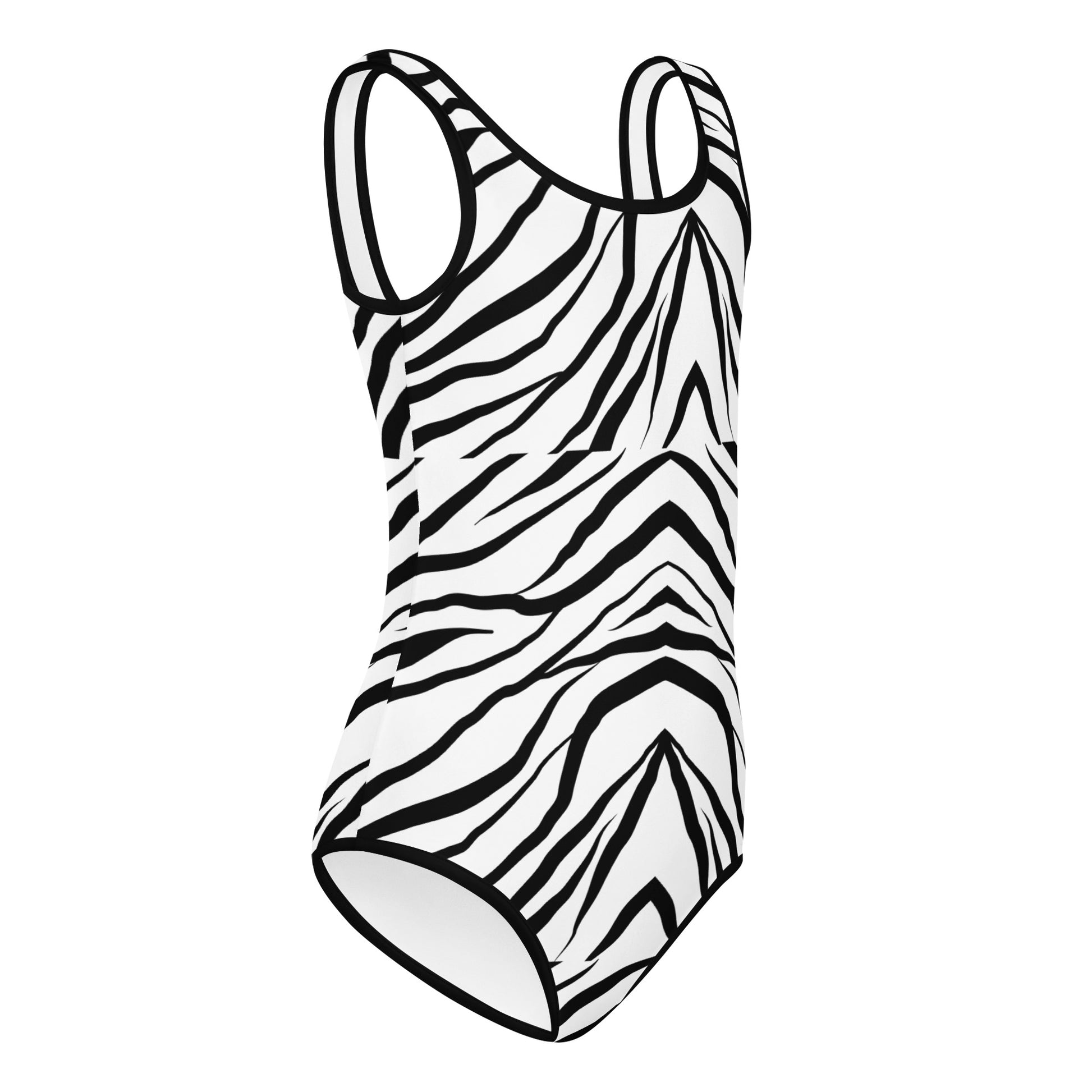 Striped Zebra Vibrance Girl's Swimsuit - FLAKOUT