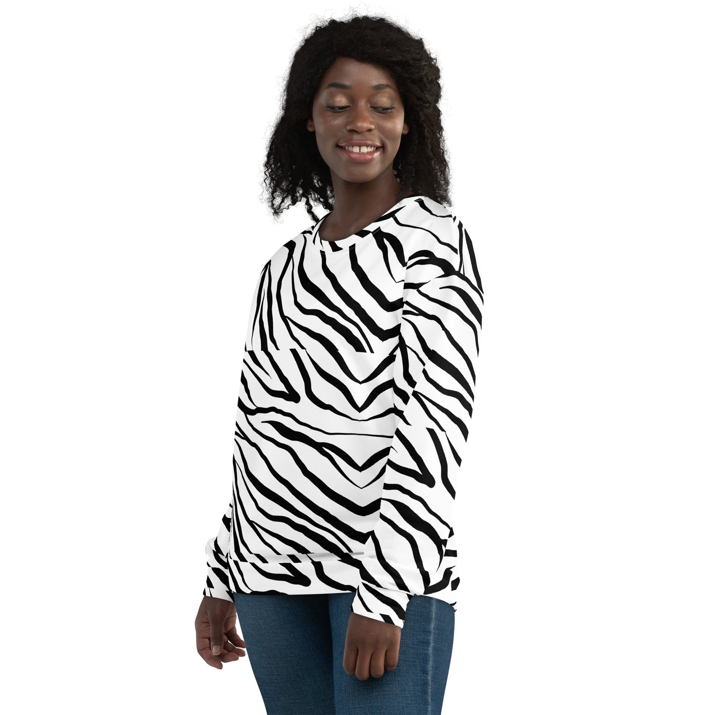 Striped Zebra Vibrance Sweatshirt - FLAKOUT