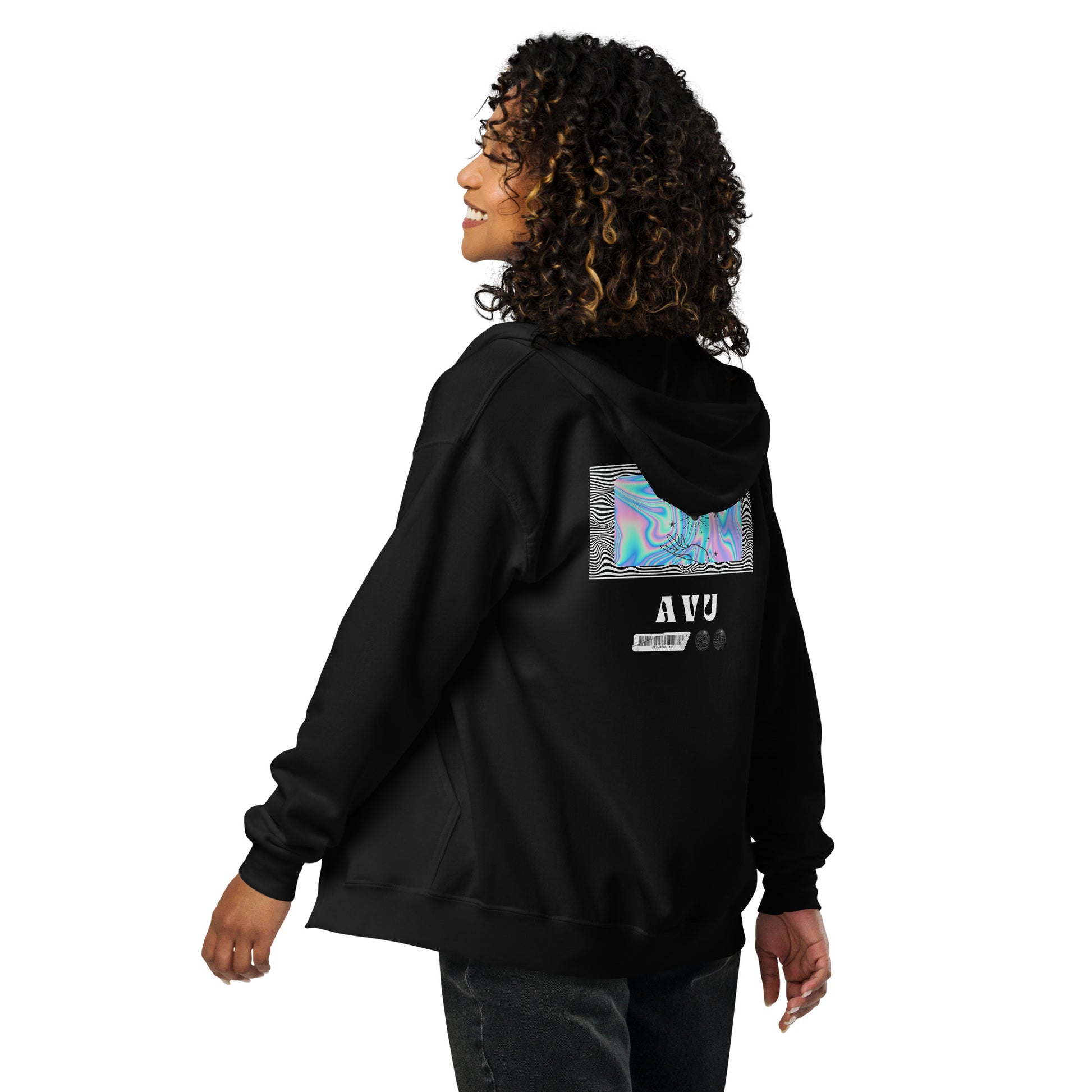 Echoes Of Dejavu Heavy Harmony Fusion Zip Hoodie - Black - FLAKOUT