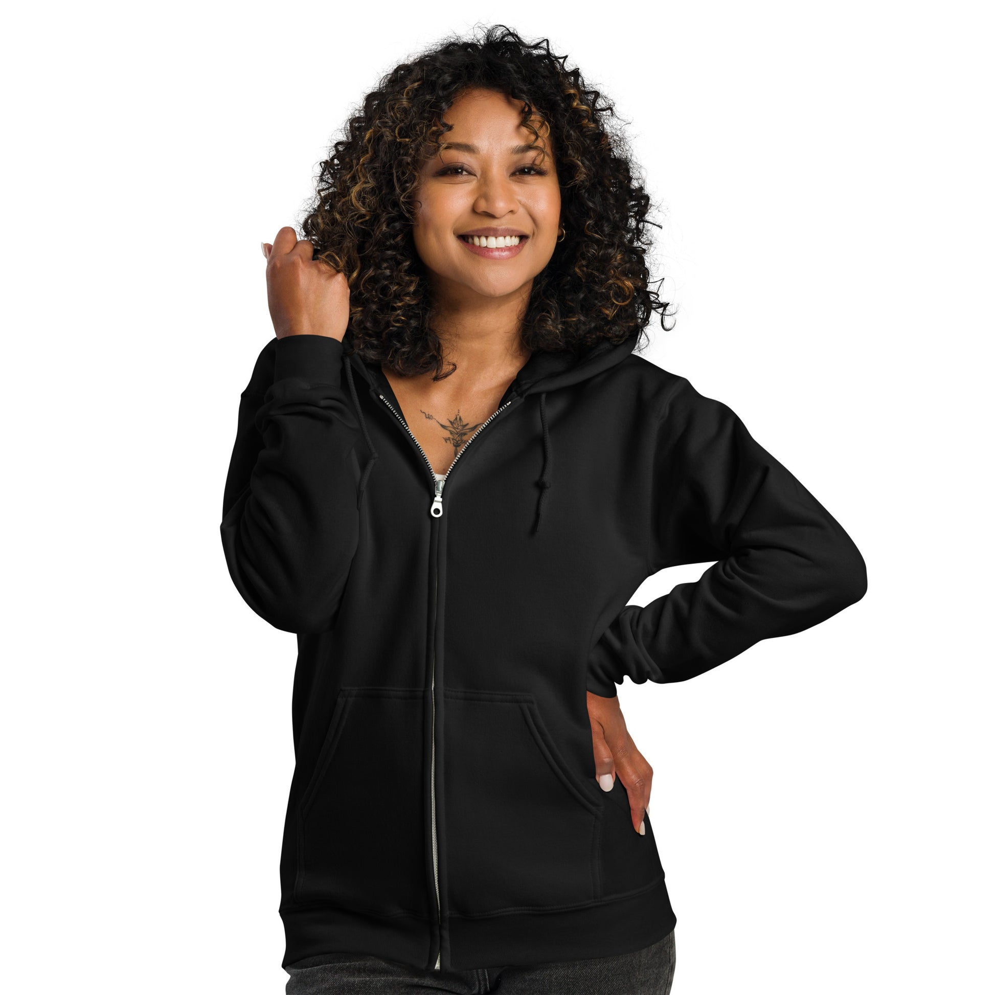 Echoes Of Dejavu Heavy Harmony Fusion Zip Hoodie - Black - FLAKOUT