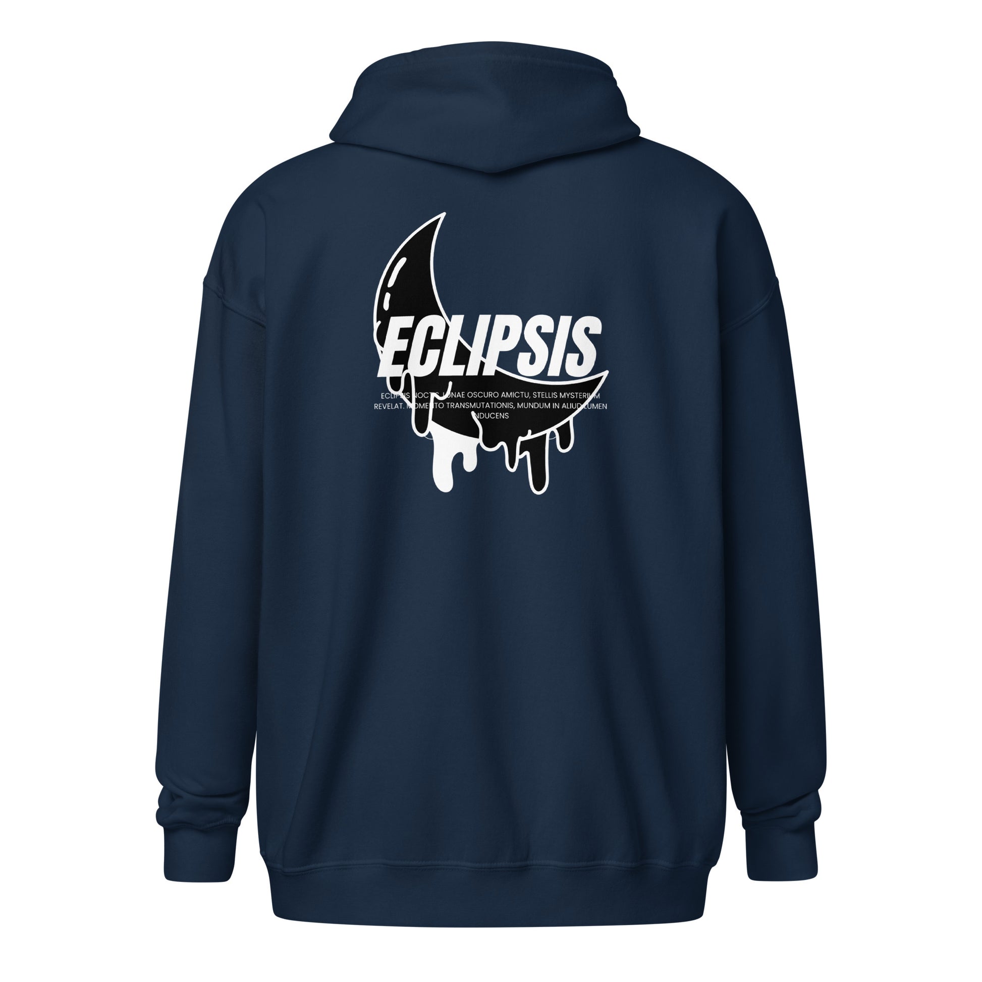 Lunar Eclipsis Heavy Harmony Fusion Zip Hoodie - Navy - FLAKOUT