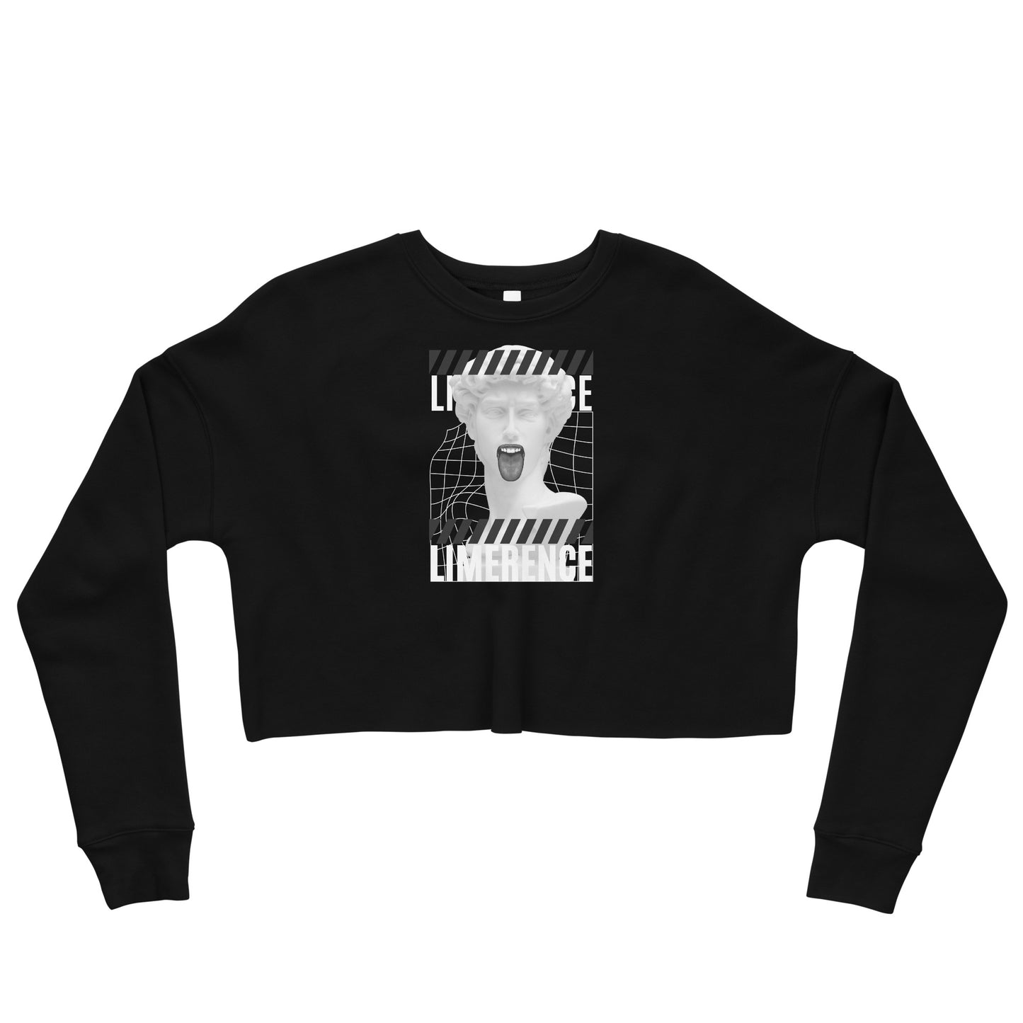 Limerence Women's Crop Sweatshirt - Black - FLAKOUT