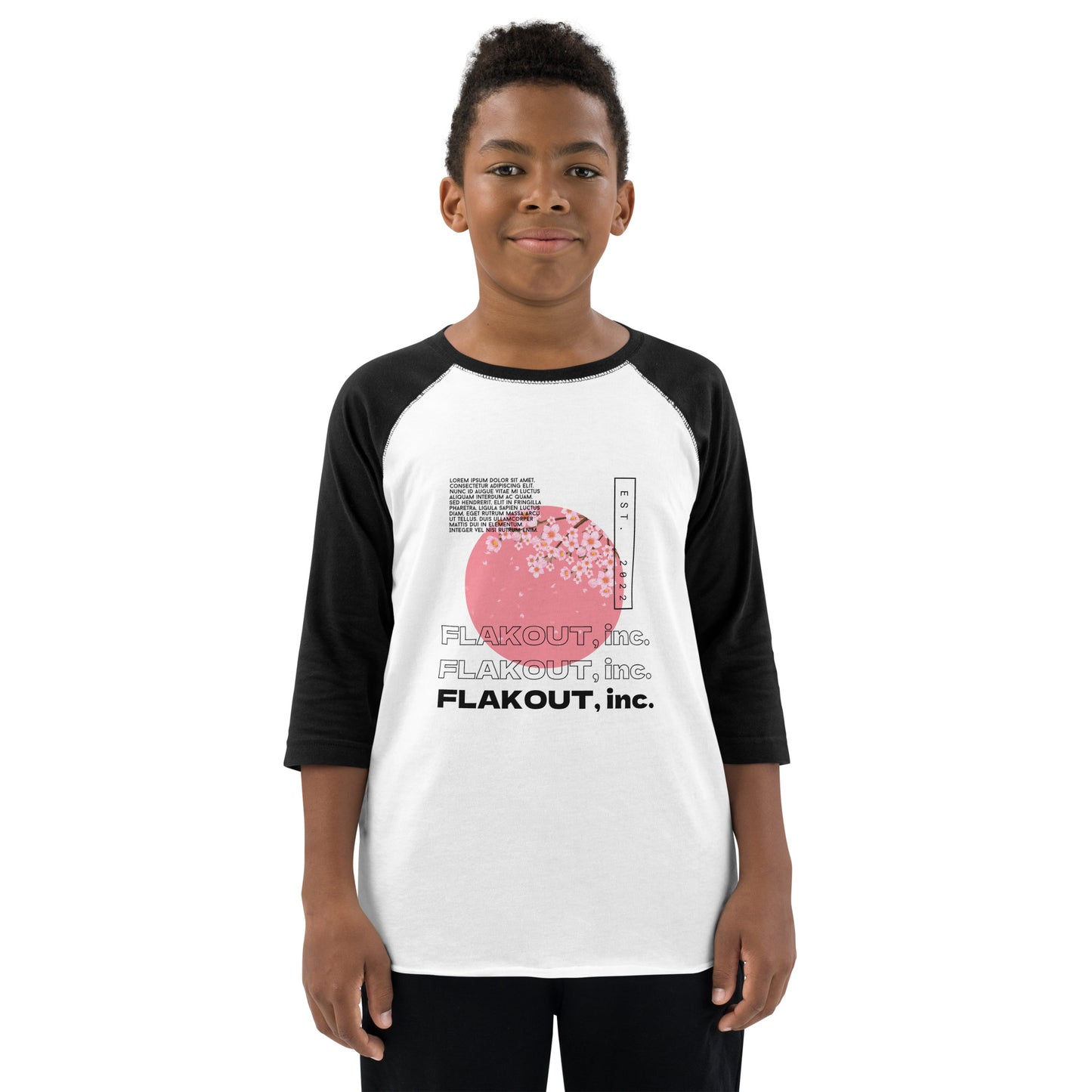 Zen Blossom Kid's Baseball Shirt - FLAKOUT